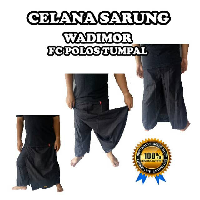 Celana Sarung Hitam Polos Wadimor