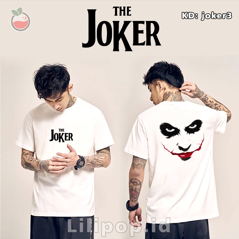 Kaos Tshirt  Pria Joker Baju Distro Basic Lengan Pendek Cowok Kasual Lilipop