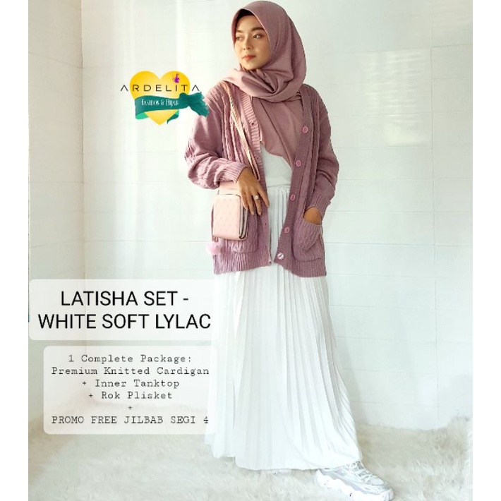 LATHISA SET PREMIUM WINTER LOOK/CARDIGAN HANGAT/OUTER EXPORT/SETELAN WANITA/OOTD HIJAB SELEGRAM