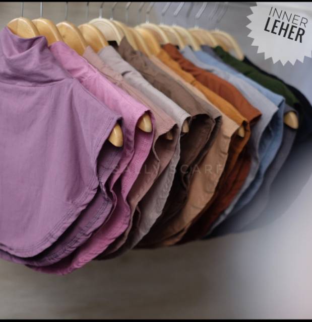 Manset leher bahan rayon super premium/ manset hijab/ Inner Leher