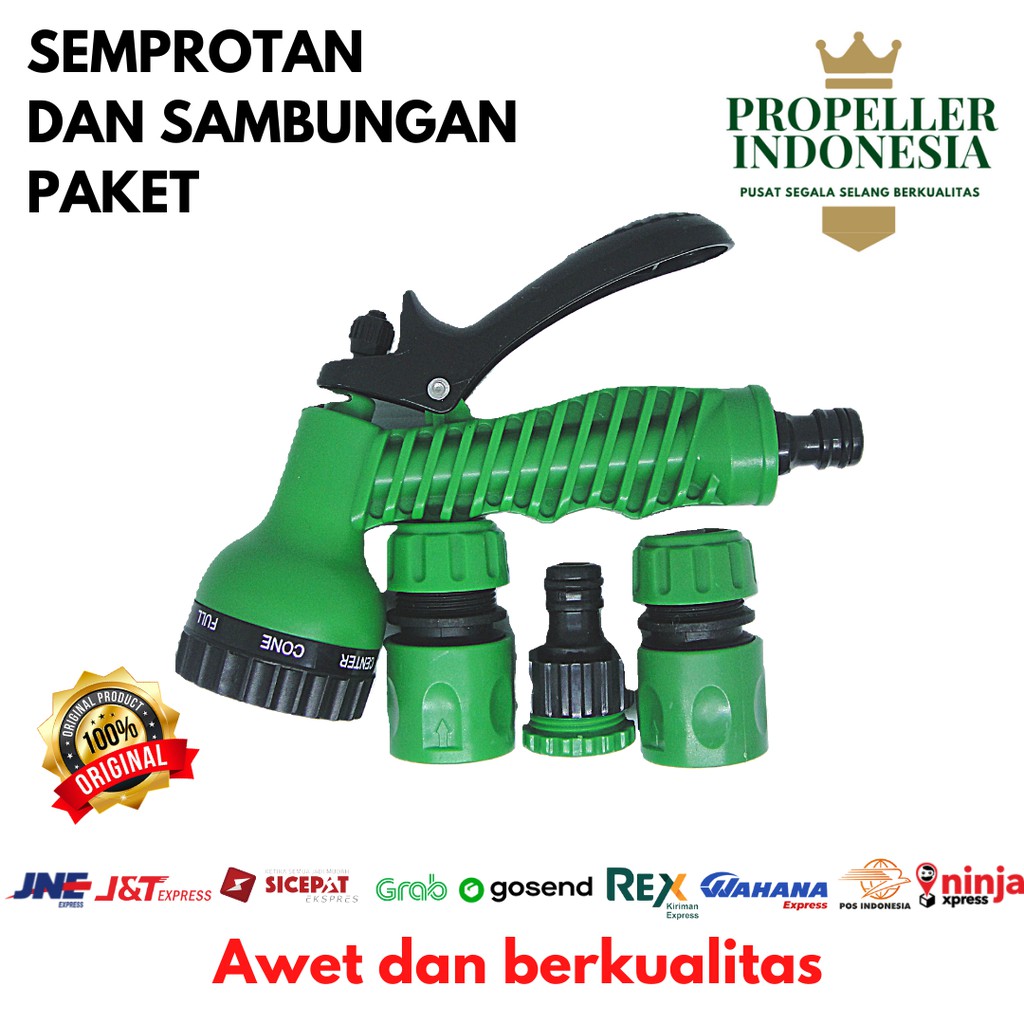 Semprotan Air Sambungan Selang dan Kran/Selang Siram Tanaman/Semprotan Cuci Motor Mobil