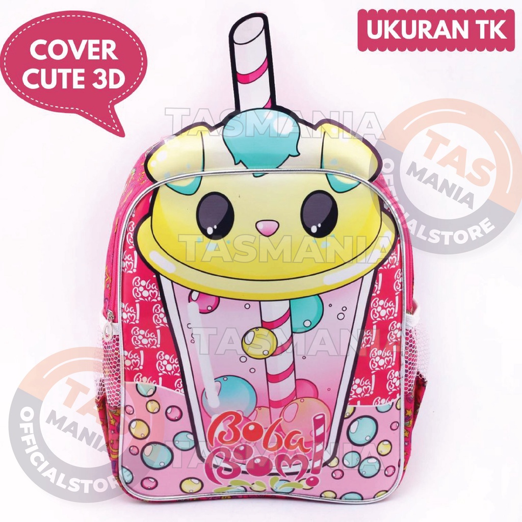 PTS - Ransel Sekolah Anak Perempuan Karakter BOBA TK - RANSEL BOBA  - RANSEL 3D BOBA BOOM - RANSEL BOBBA - TAS BOBA ANAK SEKOLAH - Tas Sekolah Anak - Tas Anak Sekolah Tas Anak SD Tas Anak TK Promo Diskon Termurah Terlaris Terbaru Best Seller