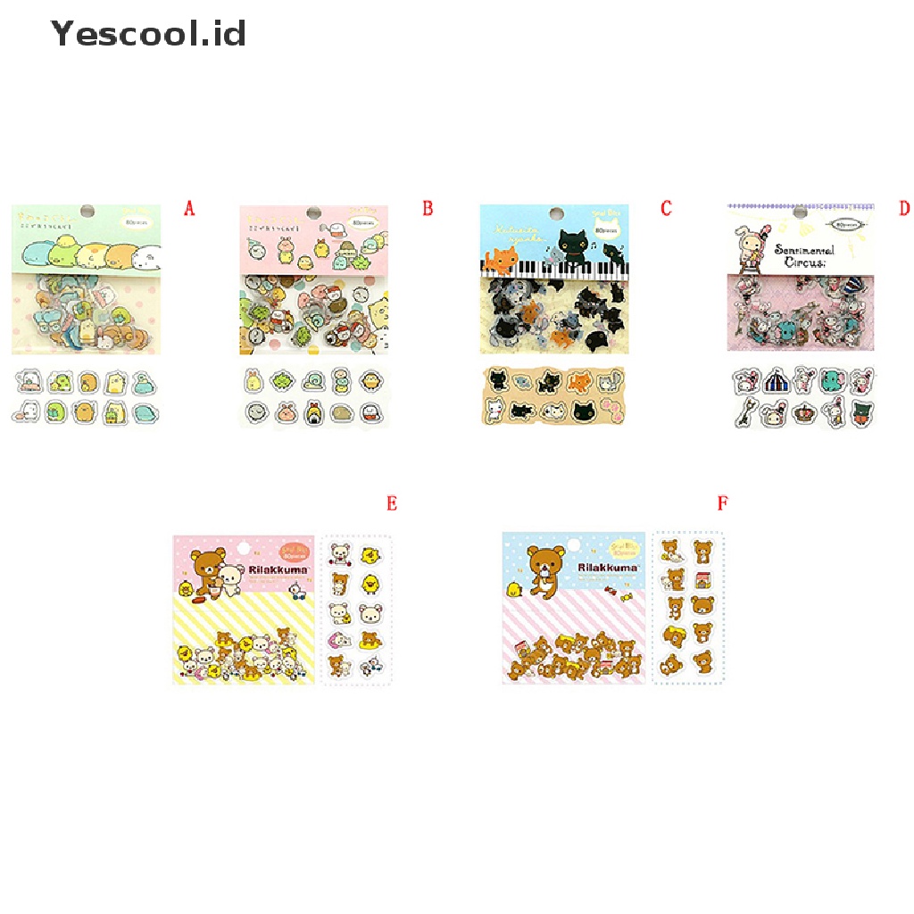 Stiker Desain Hewan Sumikko Gurashi 80s Gaya Jepang Untuk Tas Scrapbooking