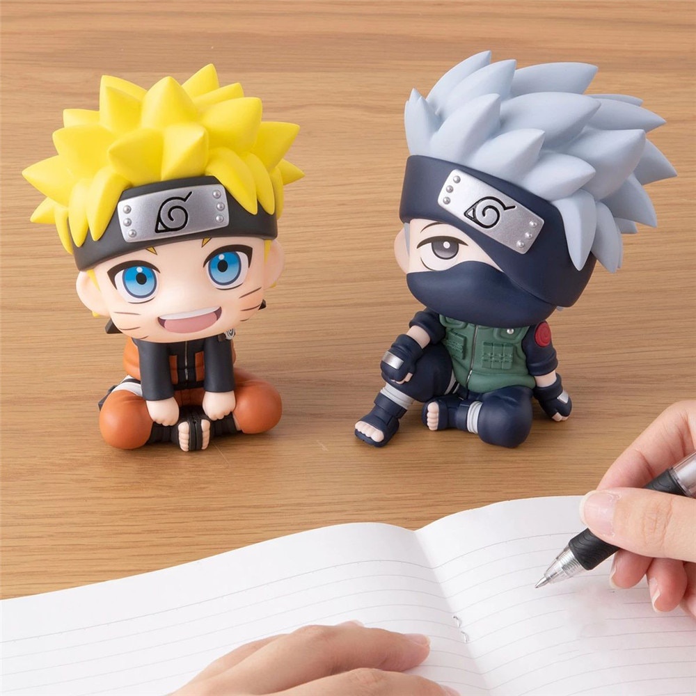 Q Ver. 8cm Naruto Look Up Anime Hatake Kakashi Uzumaki Itachi PVC Action Figure Car Decor