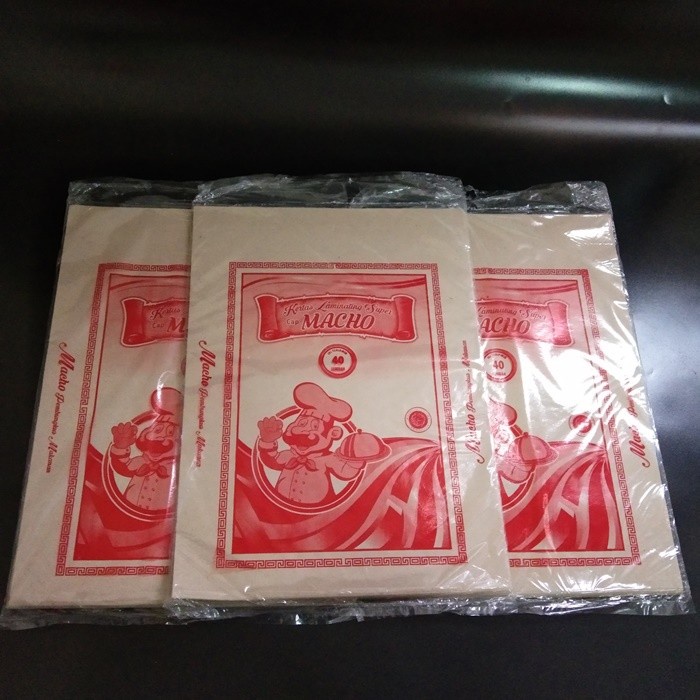 Kertas Nasi isi 40lembar/Kertas Pembungkus Makanan/Macho Merah 28x38