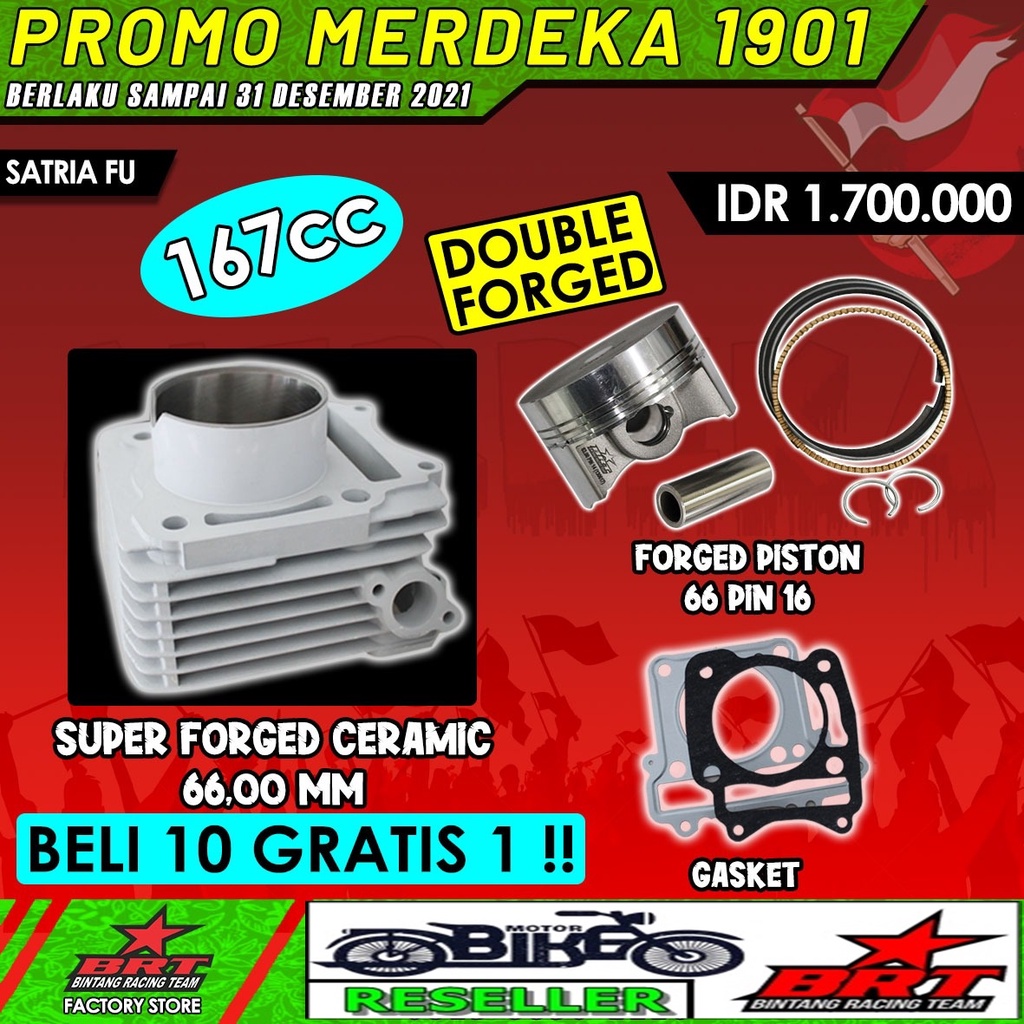 Blok Ceramic & Piston BRT Satria FU Karburator 66.00