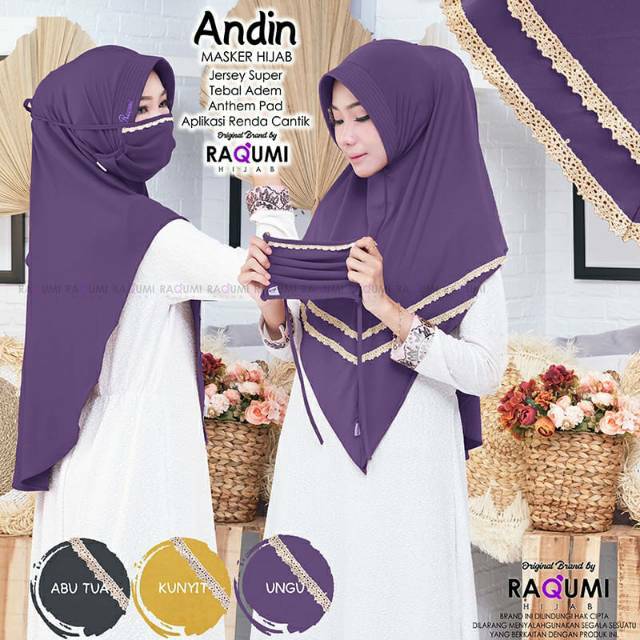 Hijab Masker Andin Original Raqumi