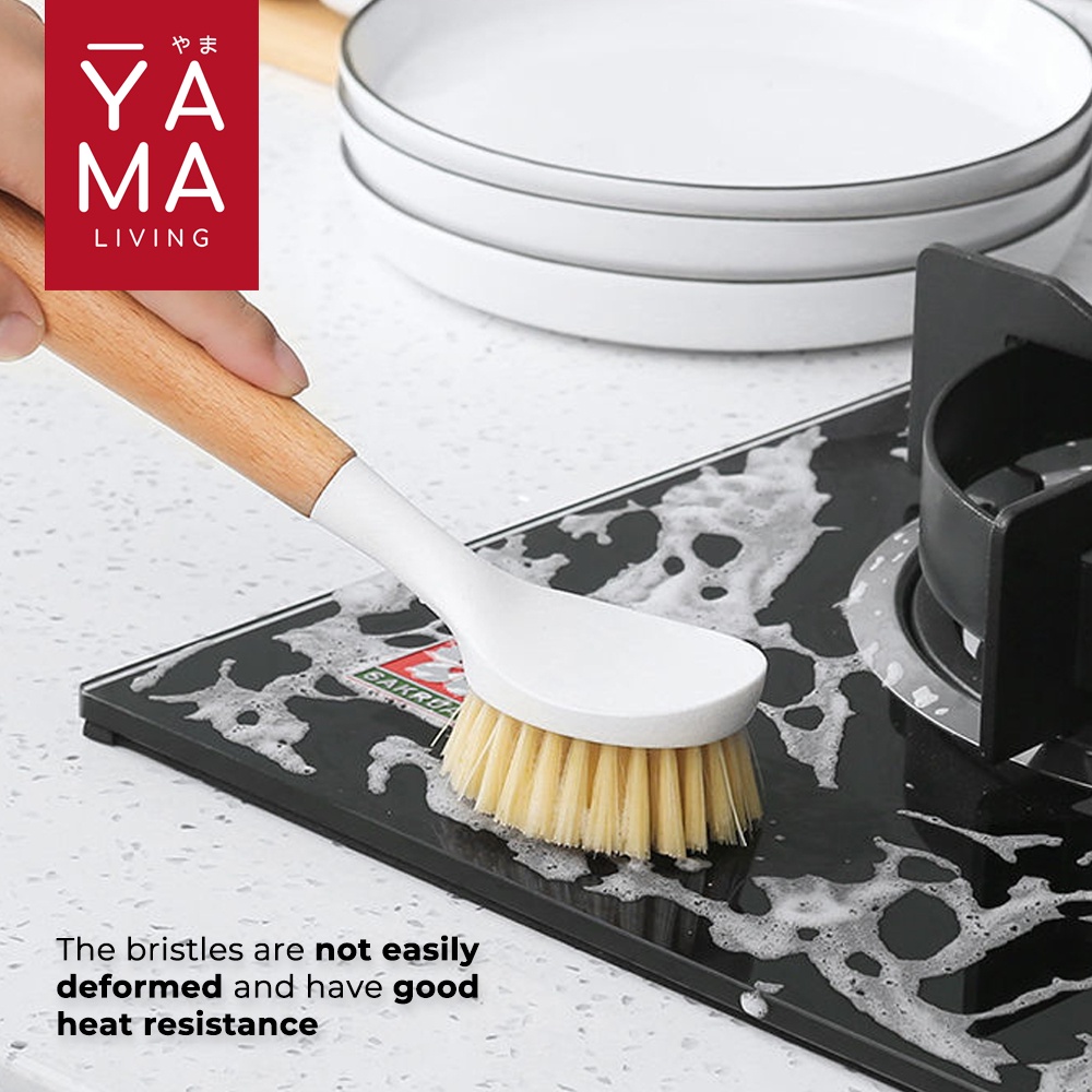 YAMA MIGA Kitchen Wood Brush Sikat Pembersih Dapur Cuci Piring Panci Wajan Sink