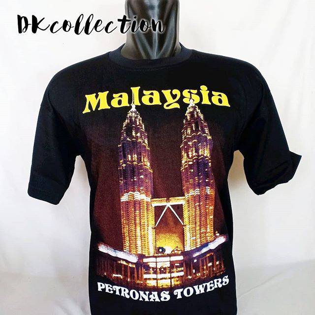 Kaos Malaysia hitam kaos Kuala lumpur Souvenir Malaysia