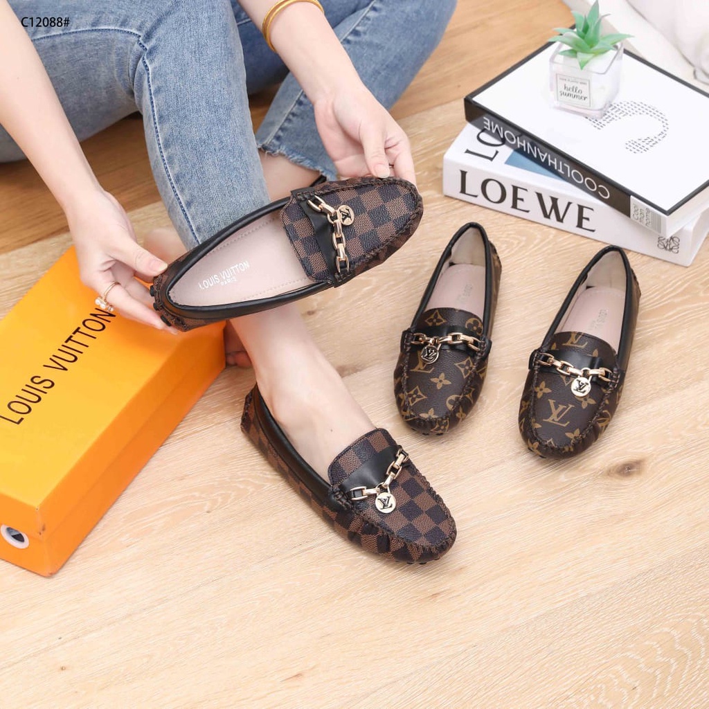 Logo Loafers Flat Shoes C12088#