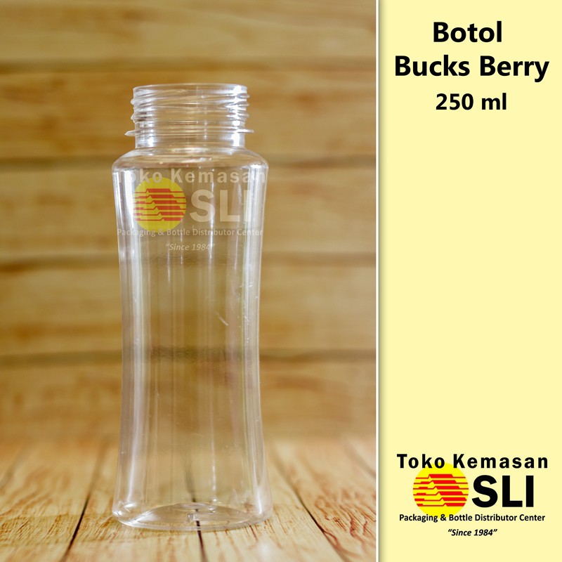 Botol Bucksberry 250 ml Bening | Kemasan Package Botol minuman