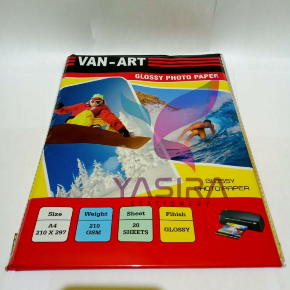 

[(BAYAR DITEMPAT) Kertas Foto A4 Glossy Van-Art / Vanco 210 Gsm