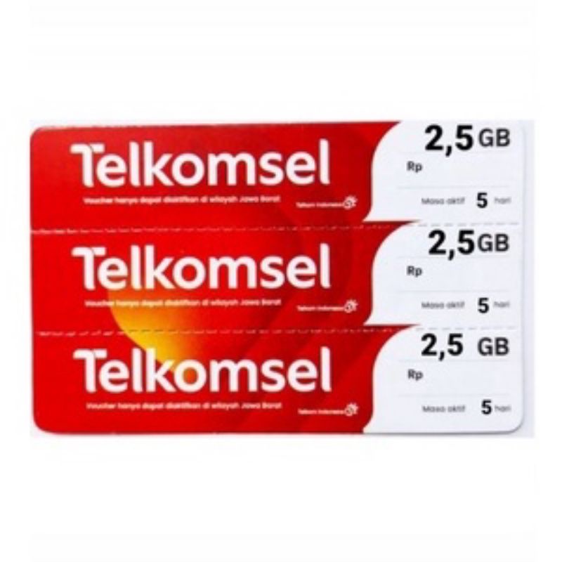 voucher Telkomsel 2,5gb