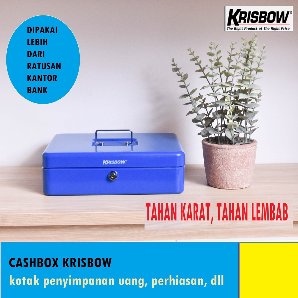 BRANKAS PORTABEL KRISBOW Box penyimpan Kotak Uang Kasir Brankas Brankas CashBOX