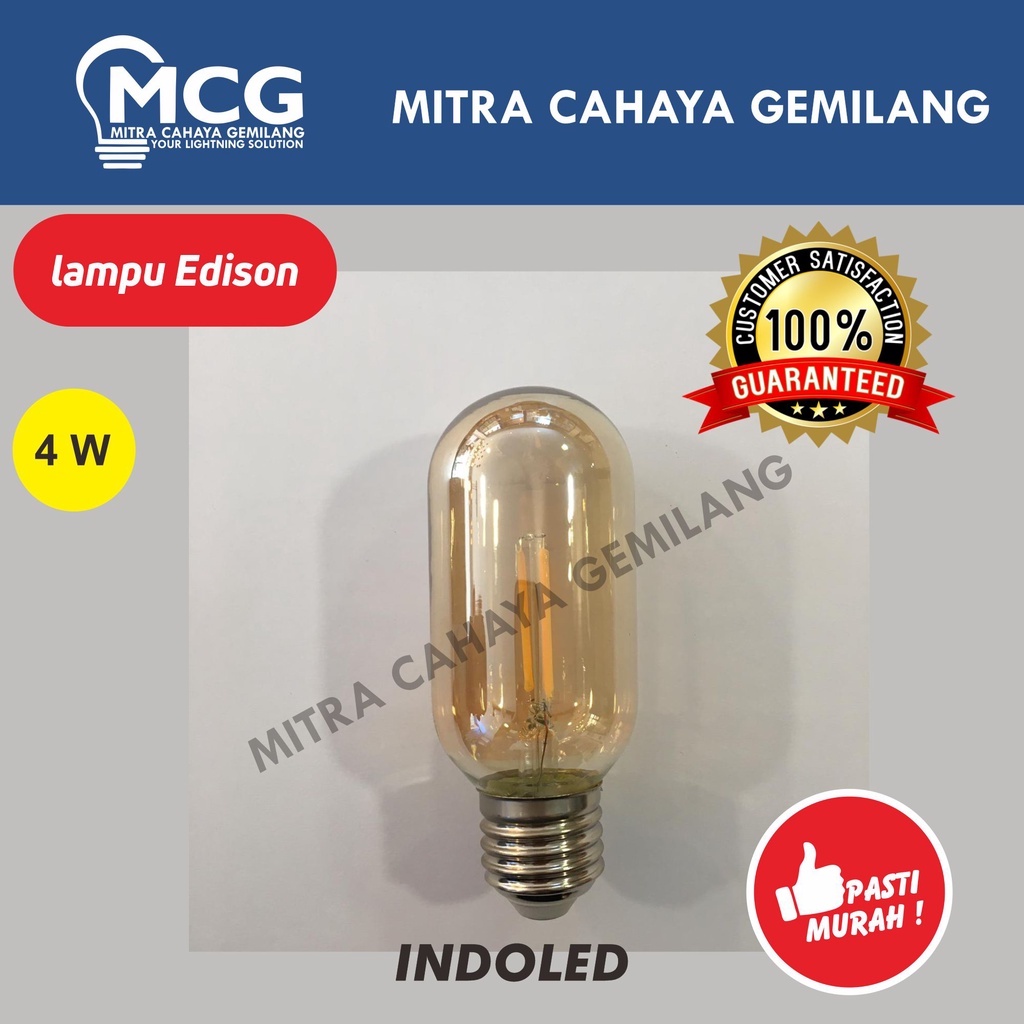 Jual LAMPU LED FILAMEN 2 WATT EDISON T45 Vintage Bulb Filamen E27 ...