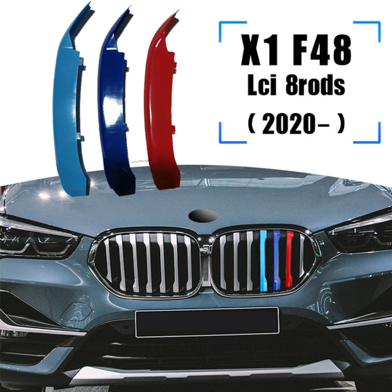 Klip Strip Trim Grill Gill 3 Warna Untuk Bmw X1 E84 2 F48 F49 2009-2020 Racing