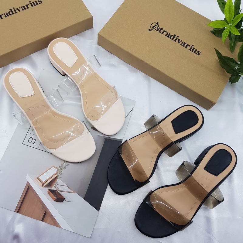 Strappy sandals by stradivarius import high auality fashion shoes sepatu wanita sandal hak rendah