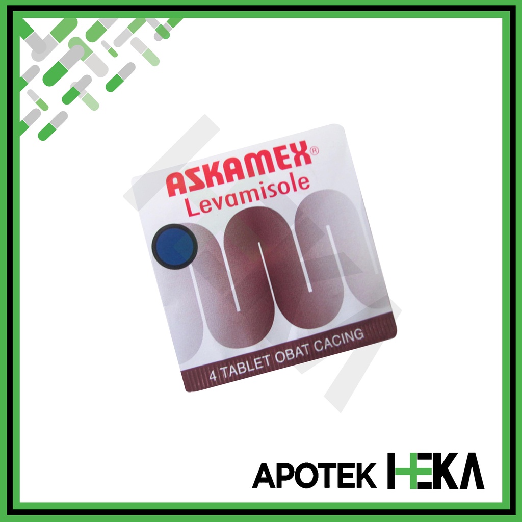 Askamex Tablet Obat Cacing Strip isi 4 Tablet (SEMARANG)