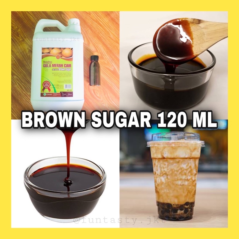 120ml brown sugar syrup gula merah cair botol cocok untuk minuman kopi teh susu milktea