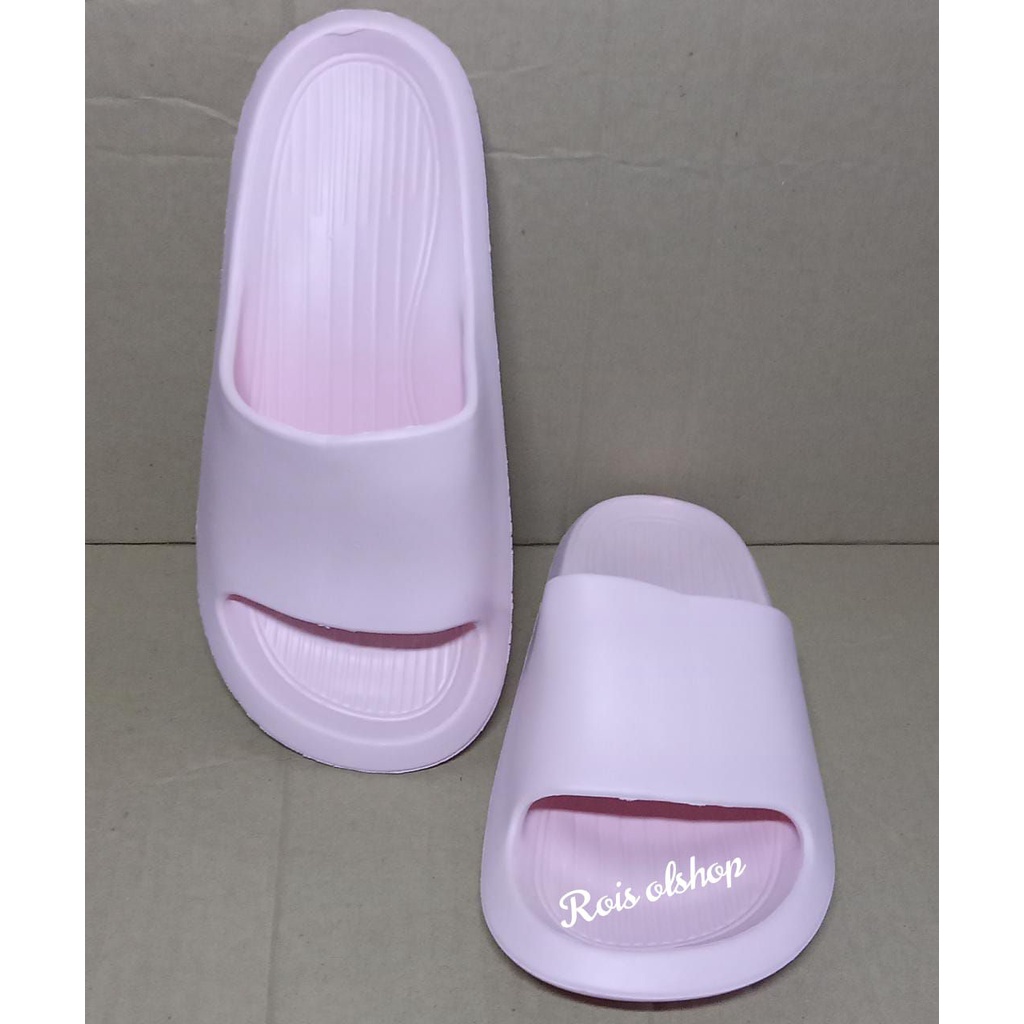 Sandal Eva Karet Polos Wanita Slip On Korean Style Mumer