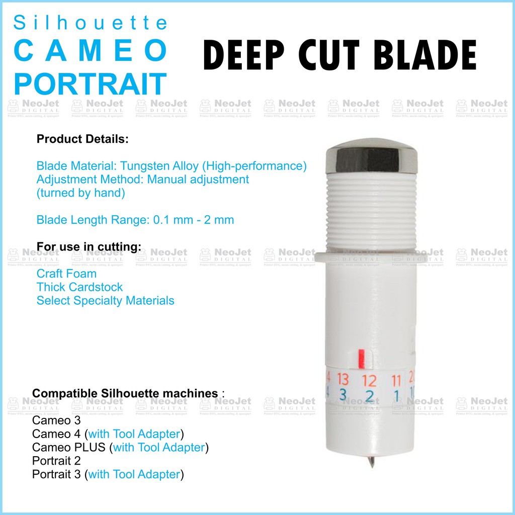 

Silhouette Deep Cut Blade 2mm untuk Mesin Cutting Cameo Portrait Curio