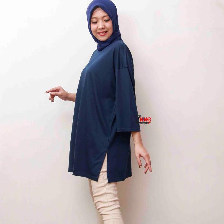 New Stock OVERSIZE HIJAB POLOS / KAOS POLOS OVERSIZE / OVERSIZE WANITA BASIC
