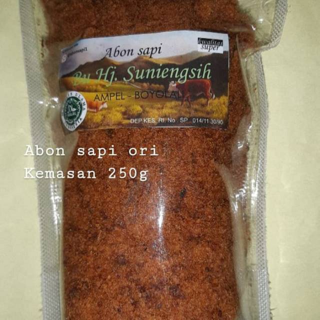 

Abon sapi original hj suniengsih ukuran 250 gr