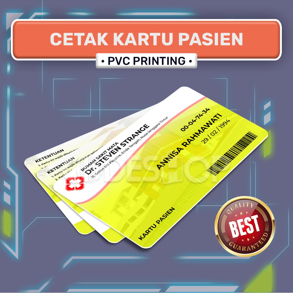 Cetak Sample Kartu Pasien ID Card 2 Sisi