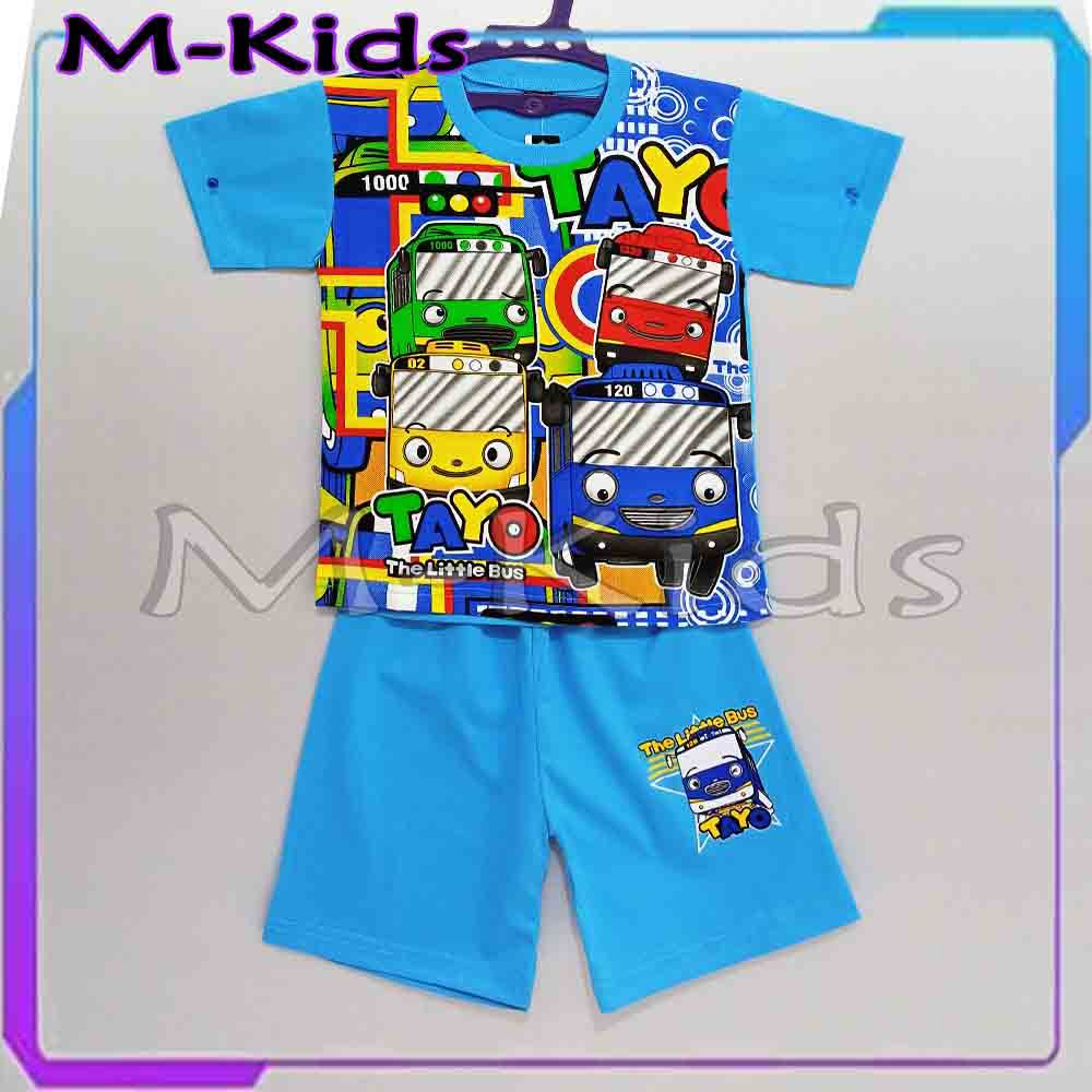 MKids88 - Baju Setelan KAOS Anak Gambar T4YO / Mobil CAR