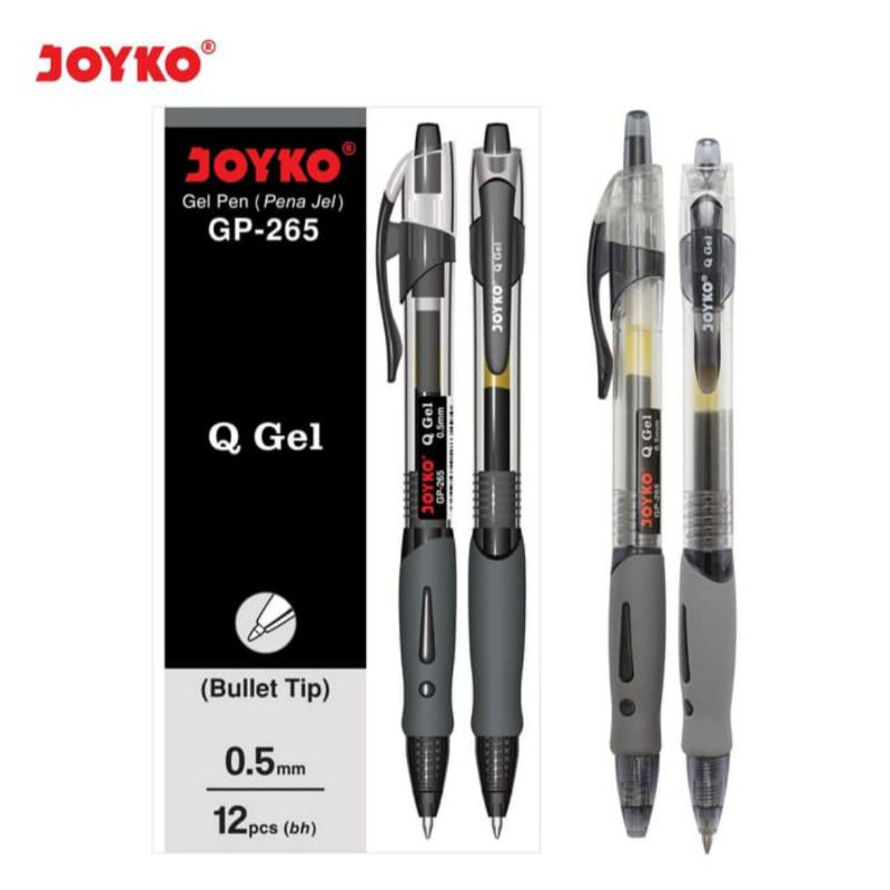 

Gel Pen Pulpen Joyko GP-265 Q Gel 0.5 mm Black Ink / Pulpen Gel Joyko Hitam