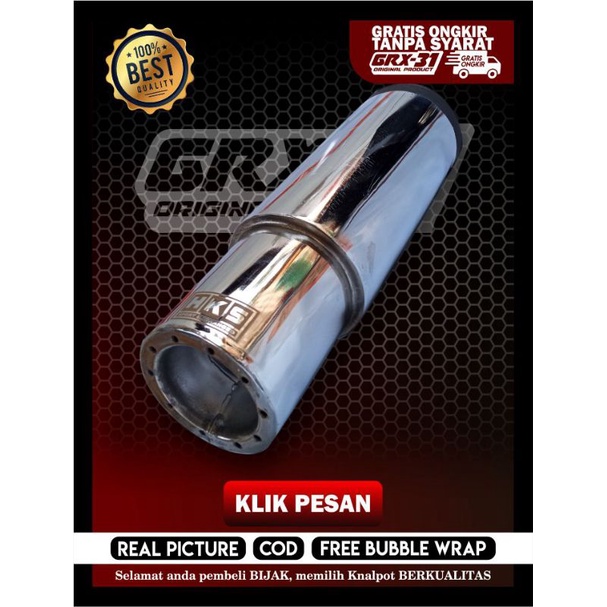 Knalpot Mobil HKS Gronel Tabung Panjang Chrom