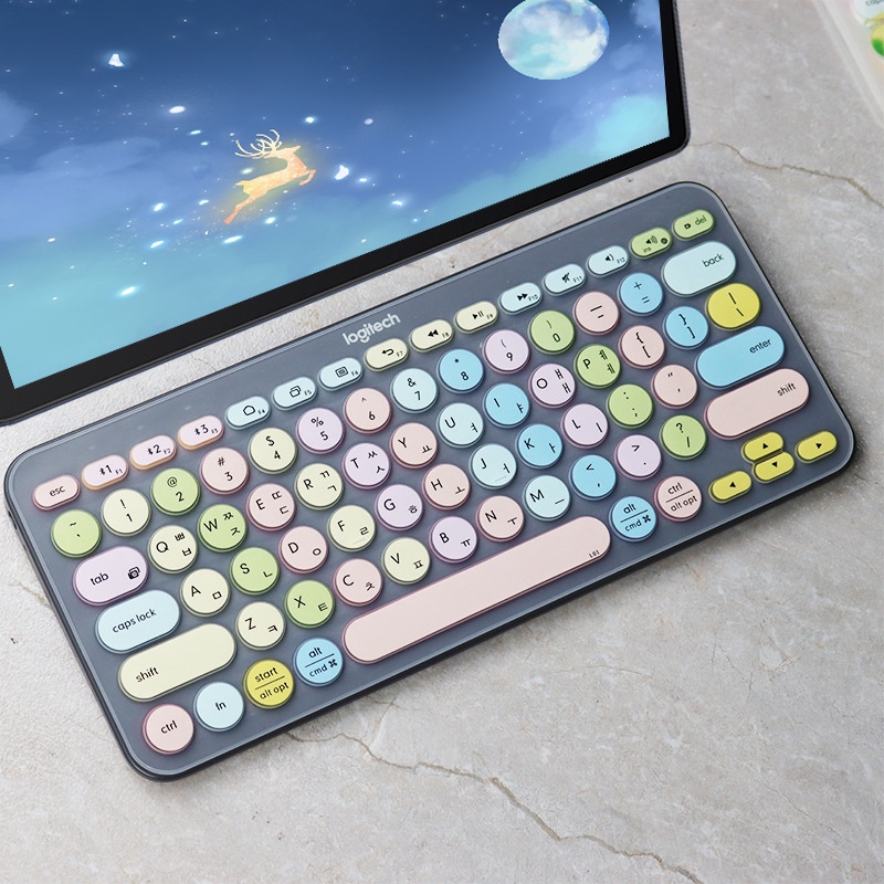 Cover Pelindung Keyboard Logitech K380 / K480 Bahan Silikon Anti Debu