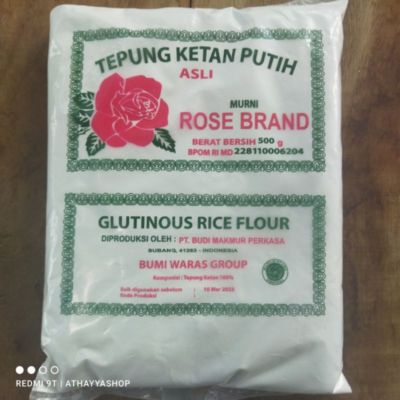 Tepung Ketan Rose Brand 500 gram