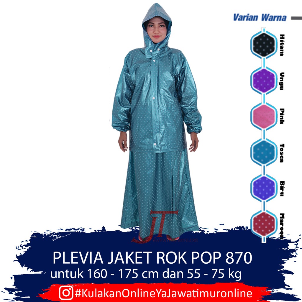 Jas Hujan Jaket Rok Plevia POP JR-870