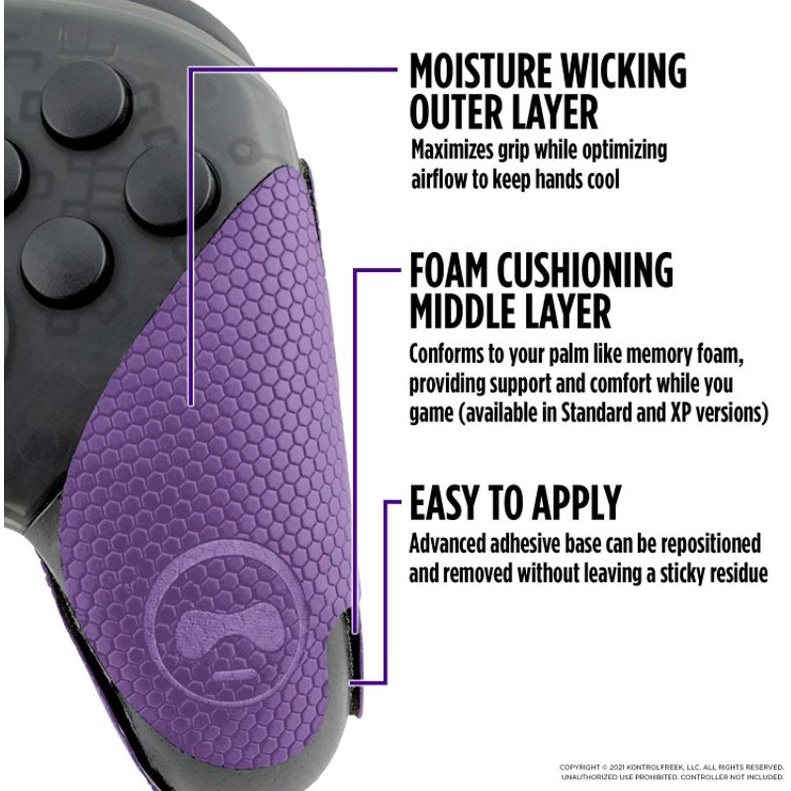 KontrolFreek Performance Grips untuk Nintendo Switch Pro Controller (Galaxy Purple)