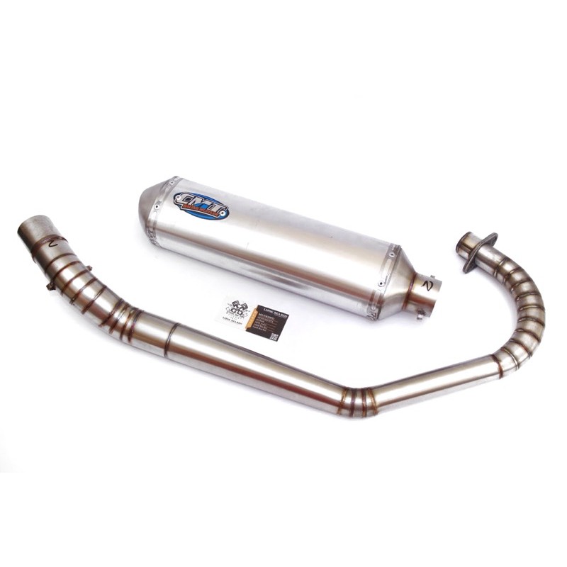 Knalpot CMT racing dor stenlis oval kapsul cb gl mp tiger ori set