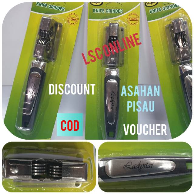 Asahan pisau Ladystar asah pisau termurah dan praktis  knife grinder  stainless alat asah gunting