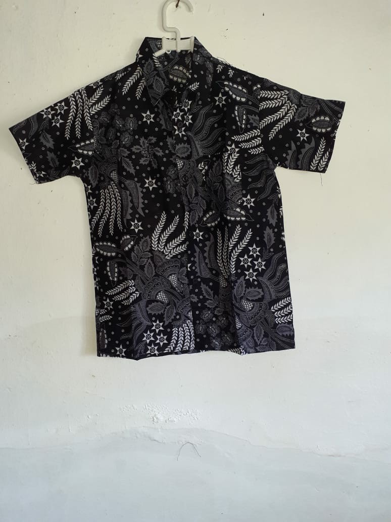 Batik Couple Keluarga - Sania Ruffle Ori Ndoro Jowi Dnt Sogan Motif Manggar Abu