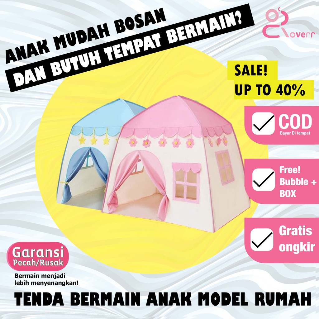 Tenda Castil Mainan Rumah Rumahan Anak Bermain Perempuan Laki Laki Murah Jumbo Besar Lipat Indoor Original