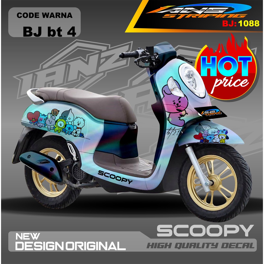 DECAL STICKER SCOOPY HOLOGRAM FULL BODY / STIKER HOLOGRAM SCOOPY / DECAL SCOOPY FULL BODY / STIKER HOLOGRAM