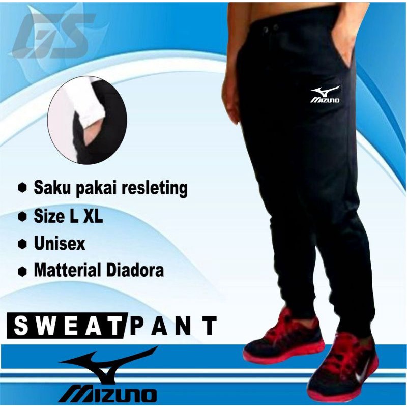 Miz Asc Celana joger panjang voli celana olahraga voli santai basic unisex pria wanita