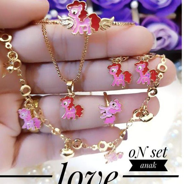 xuping set perhiasan anak lapis emas 18k 0431l