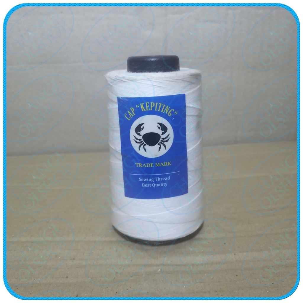Benang Jahit Karung PE Kepiting warna Putih berat 140gr untuk mesin jahit karung
