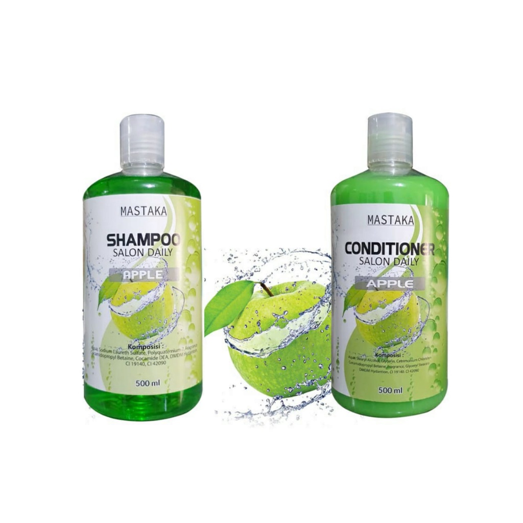 Paket Salon Daily Apel ( Shampoo 500mL + Conditioner 500mL ) - 2 Pcs