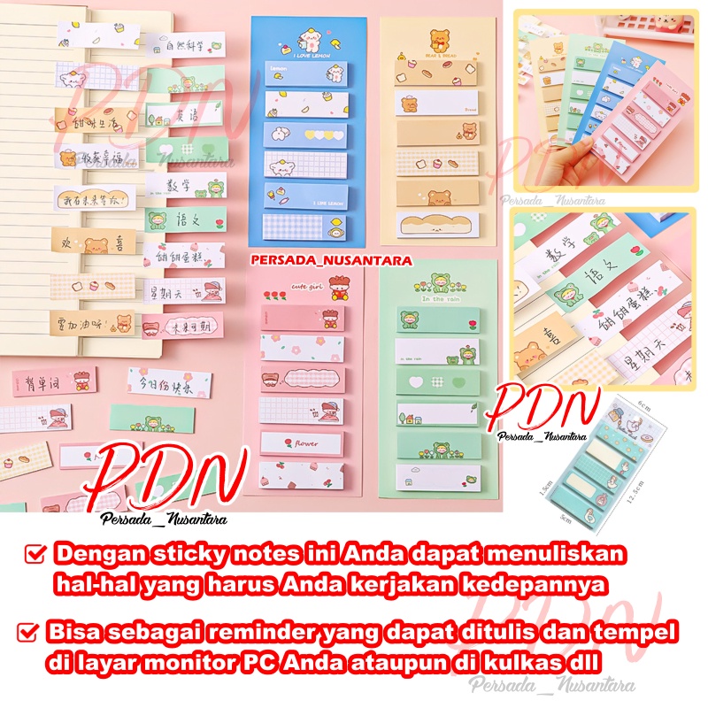 STICKY NOTE NOTES AESTHETIC TO DO LIST MEMO PAD STICKY STIKY STIKI STIK NOTE NOTES LUCU KERTAS MEMO PAPER TEMPEL CATATAN KERTAS MOTIF PASTEL MEMOPAD NOTEPAD NOTE NOTES KOREA PERLENGKAPAN TULIS MENULIS AESTHETIC KARAKTER LUCU PN86