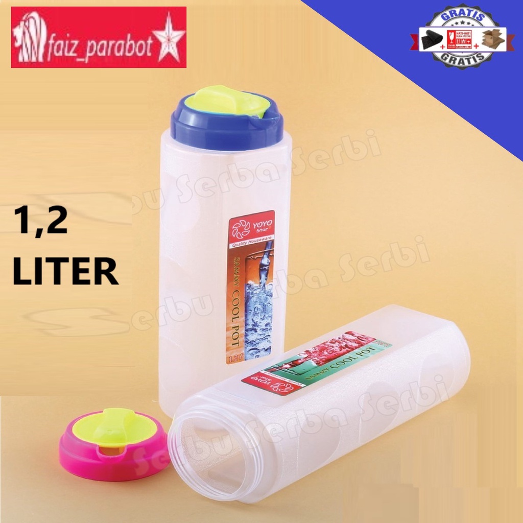 botol Cool pot Plastik/ Tempat Minum Uk. 1,2 liter