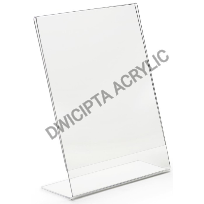 

Promo Acrylic display POP / Tempat Menu Model L ukuran A5 Tidur / Berdiri