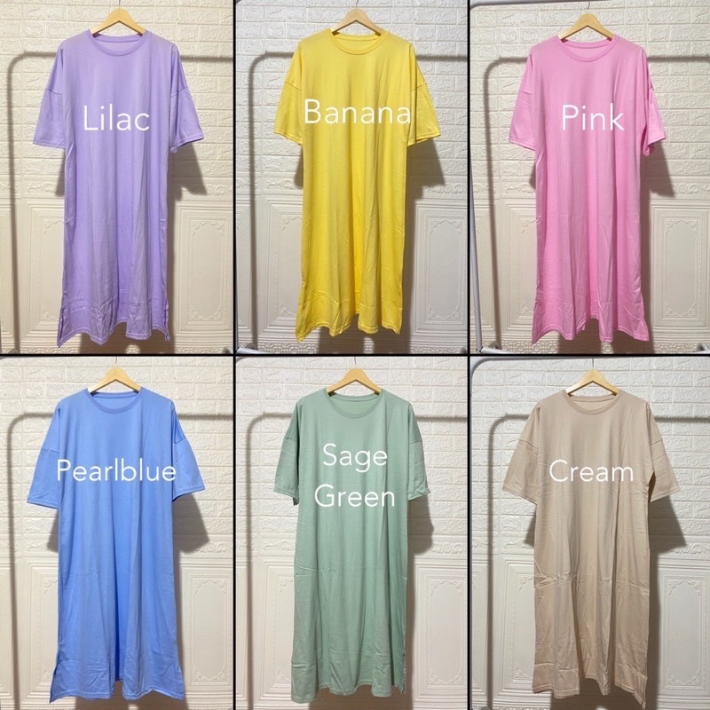 Kyla Dress Shirt (kaos dress) | mididress kaos | tunik kaos | MENDY DRESS BASIC OVERSIZED PANJANG LONG KAOS DRESS TSHIRT POLOS KATUN KAOS TUNIK SIMPLE KOREAN