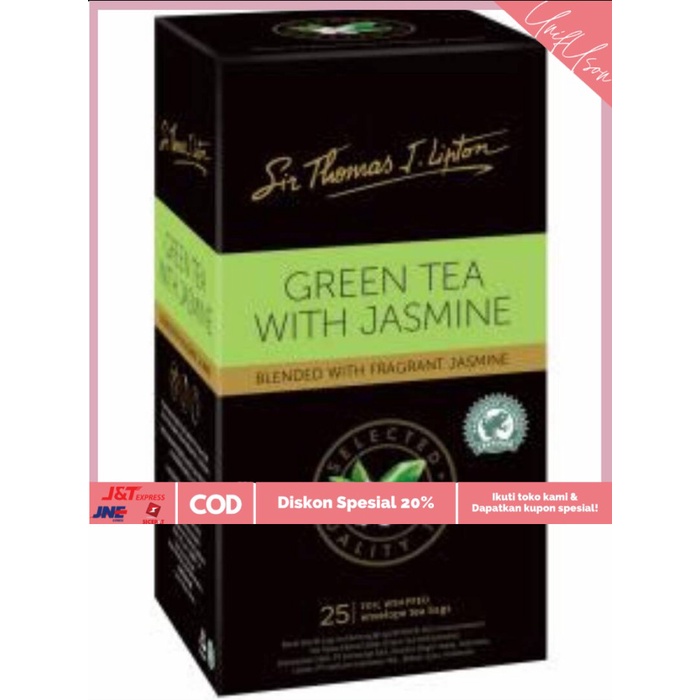 

⭐COD⭐ Sir Thomas Lipton Green Tea with Jasmine Tea Bag Teh Hijau Impor
