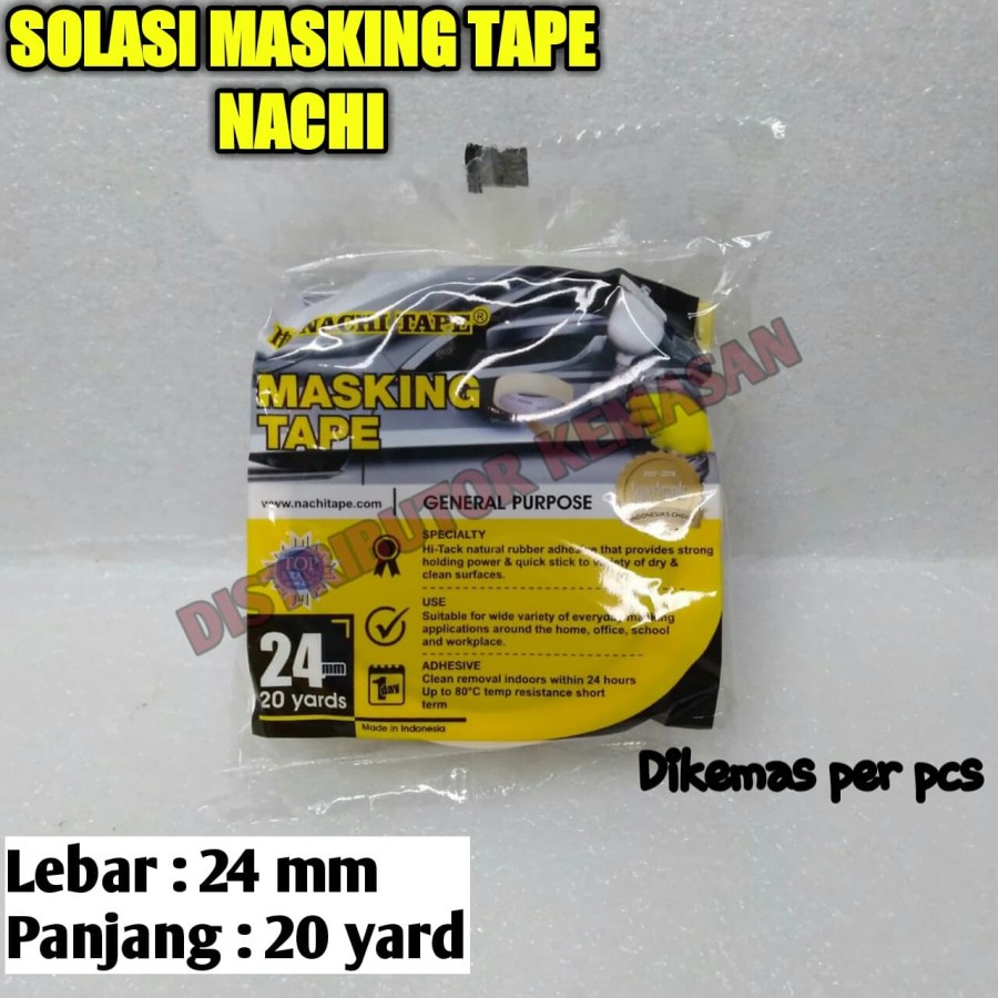

NACHI MASKING TAPE 24 MM ISOLASI SOLASI LAKBAN KERTAS NACHI ORIGINAL